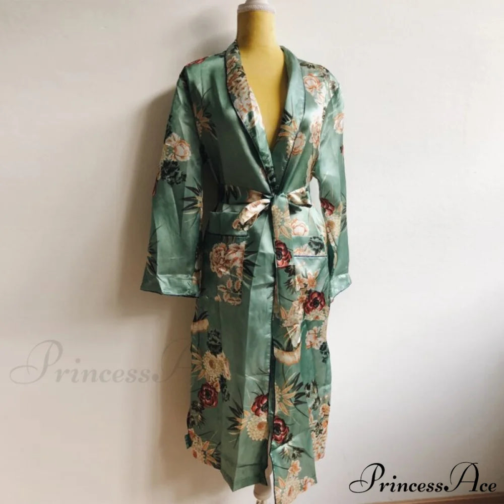 Flowered Bohemian Kimono Full Style with - for Women Chiffon Blouse Top Sleeves