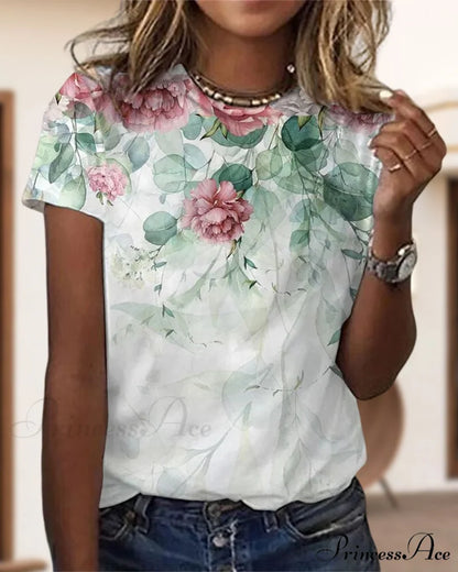 Flowered Brief with Design Tee Sleeves