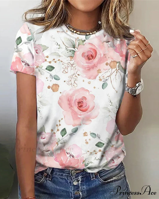 Flowered Brief with Design Tee Sleeves