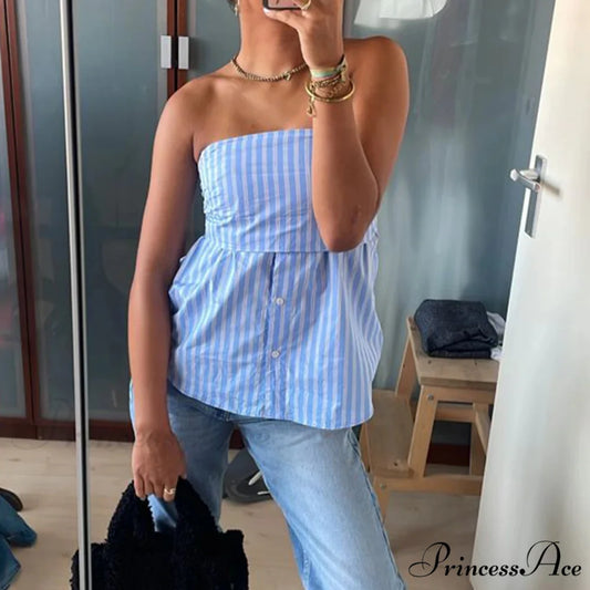 Folded Bandeau Shirt Crop Top Beige / S croptop-250223