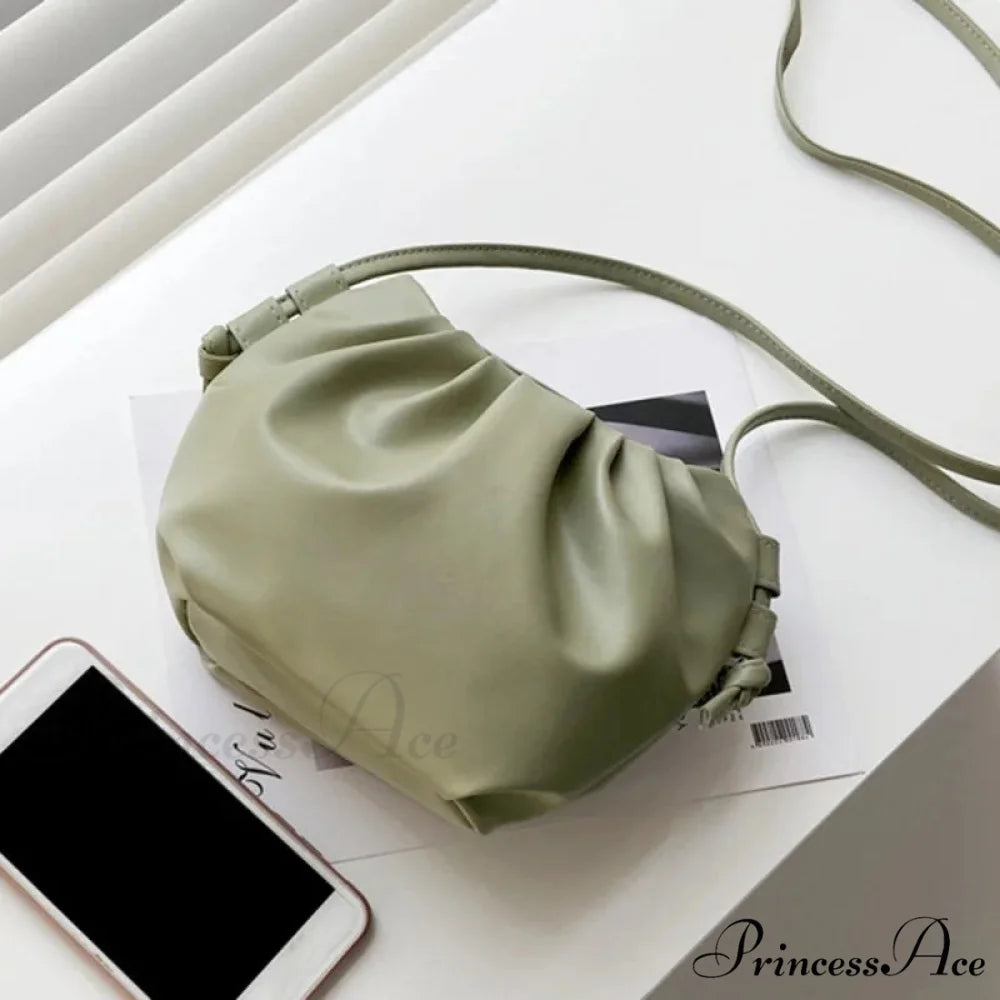 Folded Small Zipper Cloud Crossbody Bag crossbody-250126