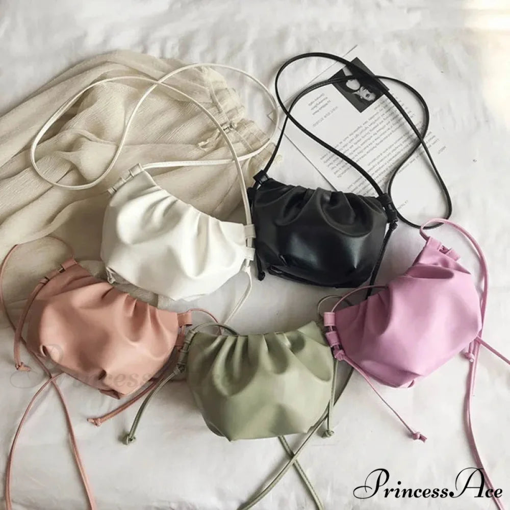 Folded Small Zipper Cloud Crossbody Bag crossbody-250126