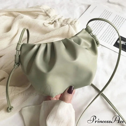 Folded Small Zipper Cloud Crossbody Bag crossbody-250126