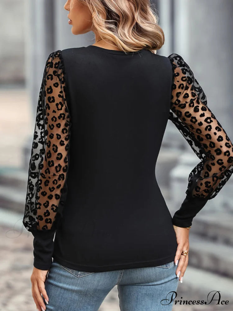for Arm Block Color Slim Arm Long Top Women