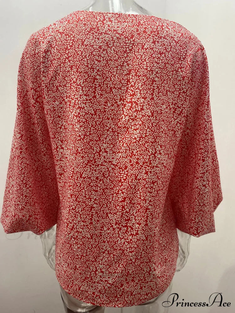 for Blouse Arm Flowered Long Women