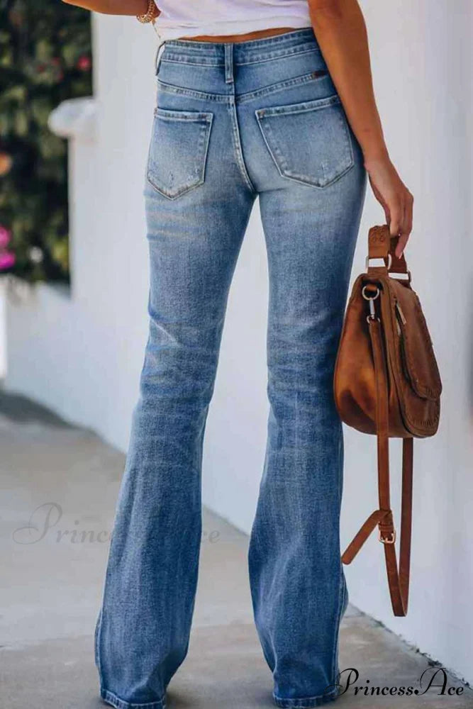 for Pants Mid Rise Denim Fitted Women