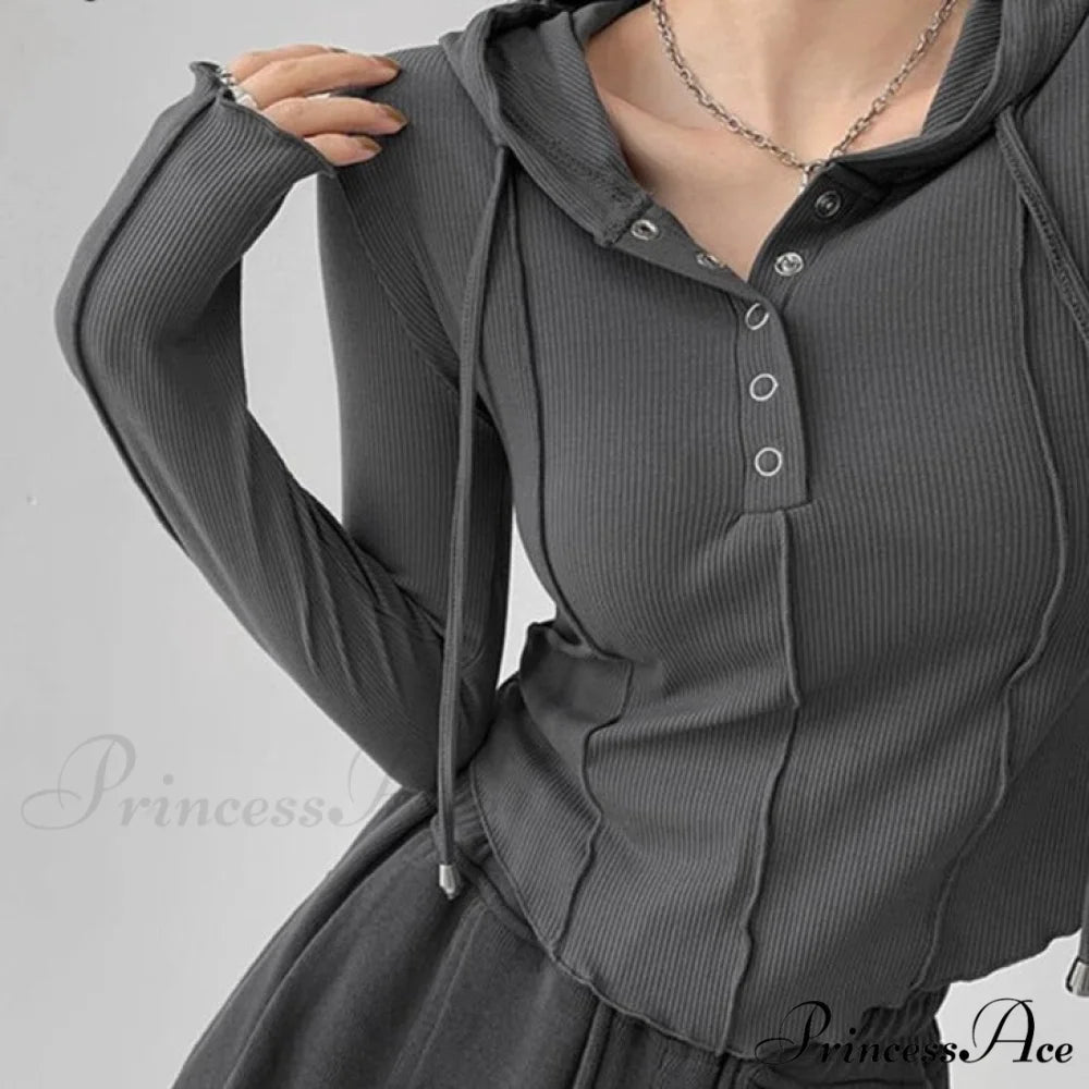 for Tees Hooded Tshirts Sweatshirt Long - Casual Tops Clothes Arm Woman Ropa Crop Y2k - Fashion Women Korean 2024 Mujer