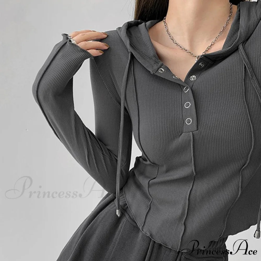 for Tees Hooded Tshirts Sweatshirt Long - Casual Tops Clothes Arm Woman Ropa Crop Y2k - Fashion Women Korean 2024 Mujer