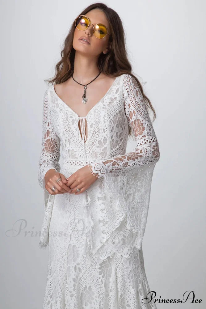 Forever Romantic Bohemian Trendy Lace Wedding Dress