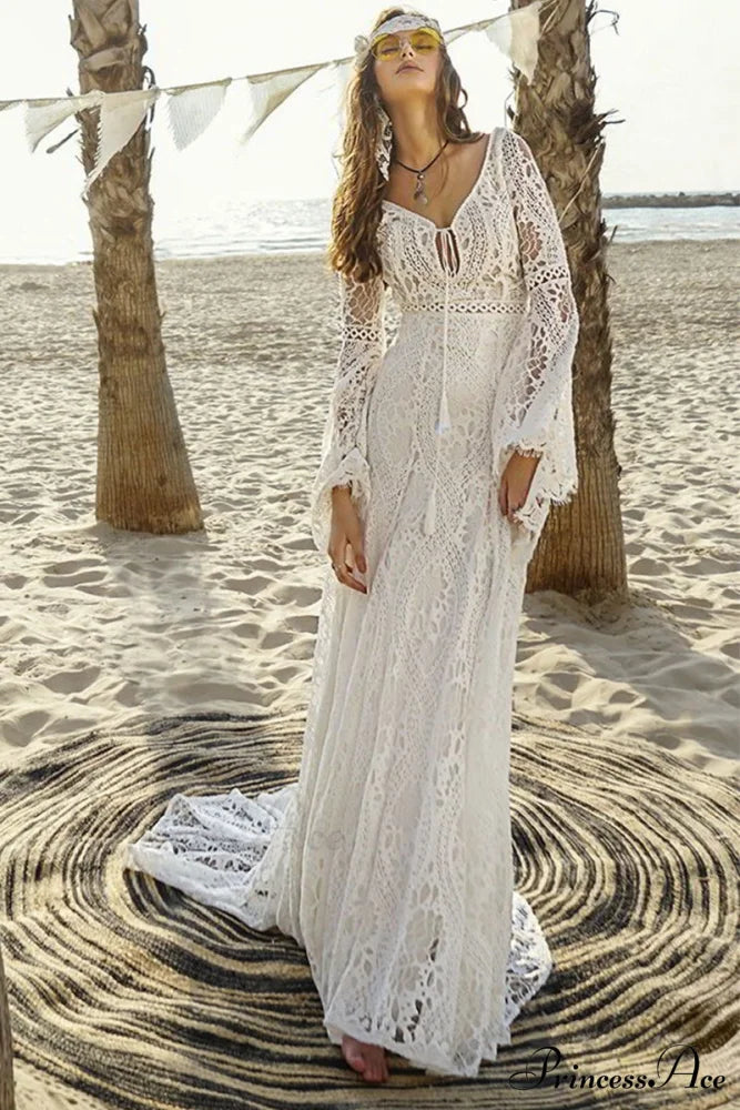Forever Romantic Bohemian Trendy Lace Wedding Dress