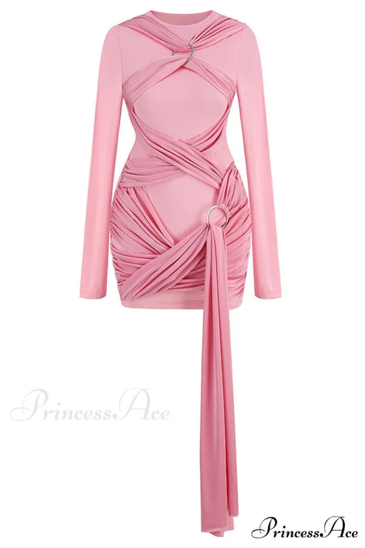 Fran Pink Stylish Mini Dress XS / Pink