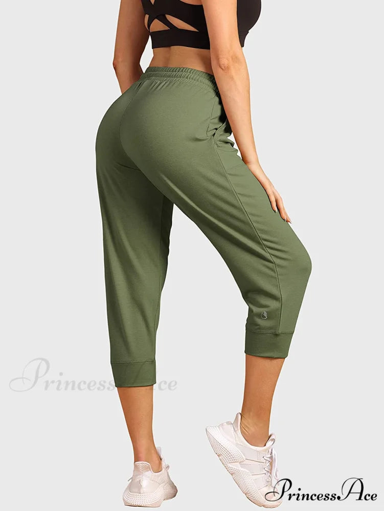 French Terry Jogger Lounge Sweatpants - Active Capri Pants