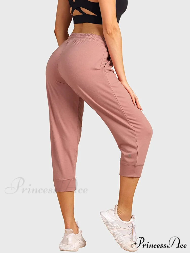 French Terry Jogger Lounge Sweatpants - Active Capri Pants