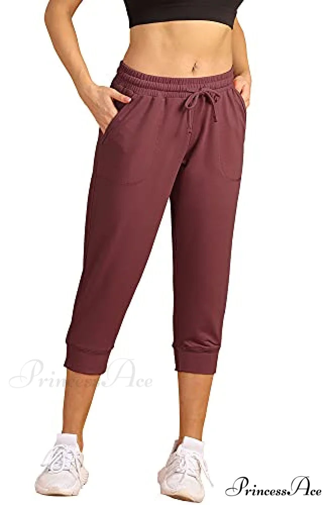 French Terry Jogger Lounge Sweatpants - Active Capri Pants