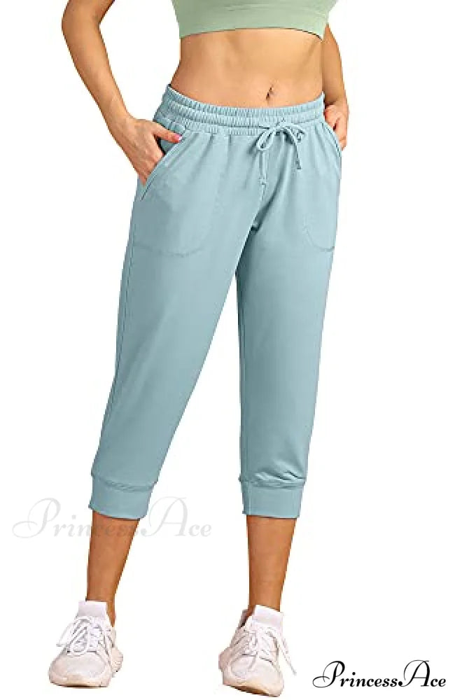 French Terry Jogger Lounge Sweatpants - Active Capri Pants