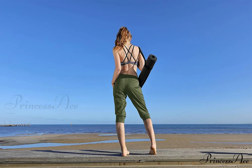 French Terry Jogger Lounge Sweatpants - Active Capri Pants