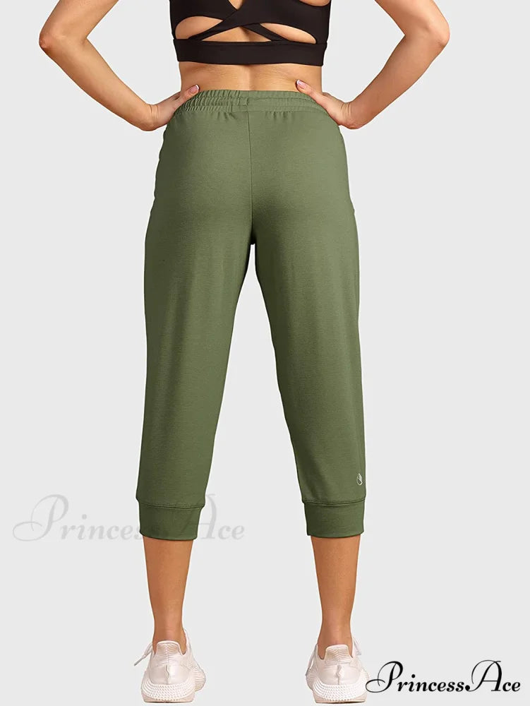 French Terry Jogger Lounge Sweatpants - Active Capri Pants