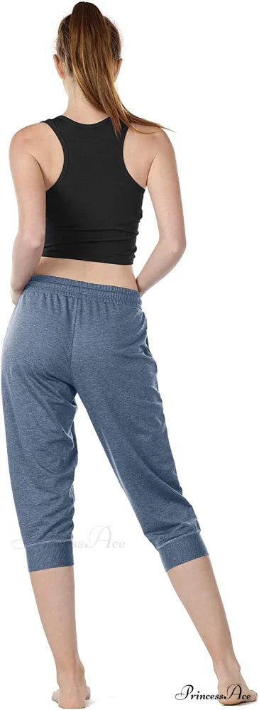 French Terry Jogger Lounge Sweatpants - Active Capri Pants