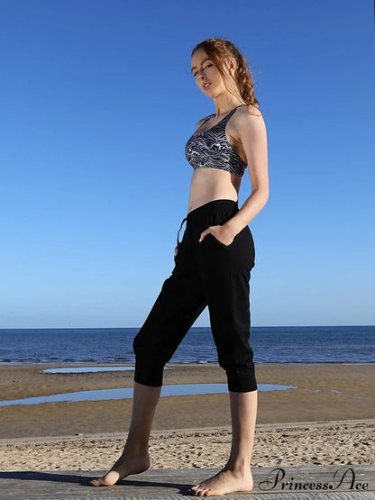 French Terry Jogger Lounge Sweatpants - Active Capri Pants