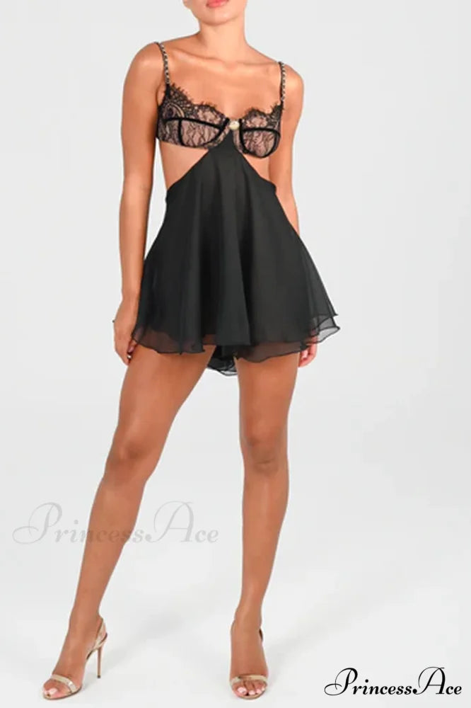 Frenchie Elegant Mini Dress