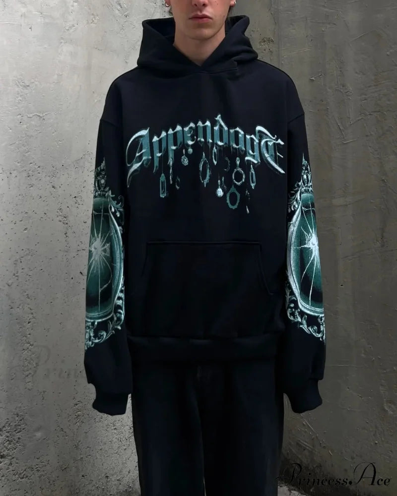 Fresh Printing Baggy Hoodie black / M hoodies-241228