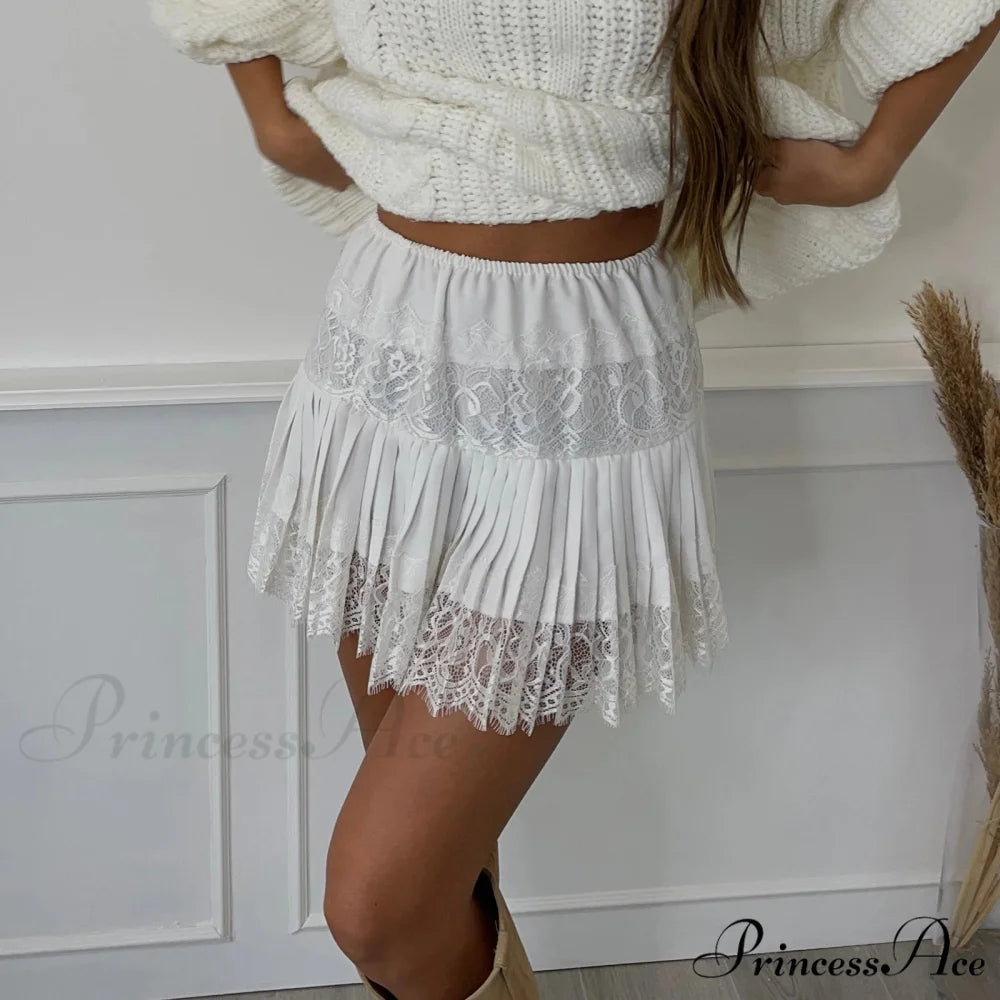 Frilled Border Tiered Mini Skirt skirts-250223