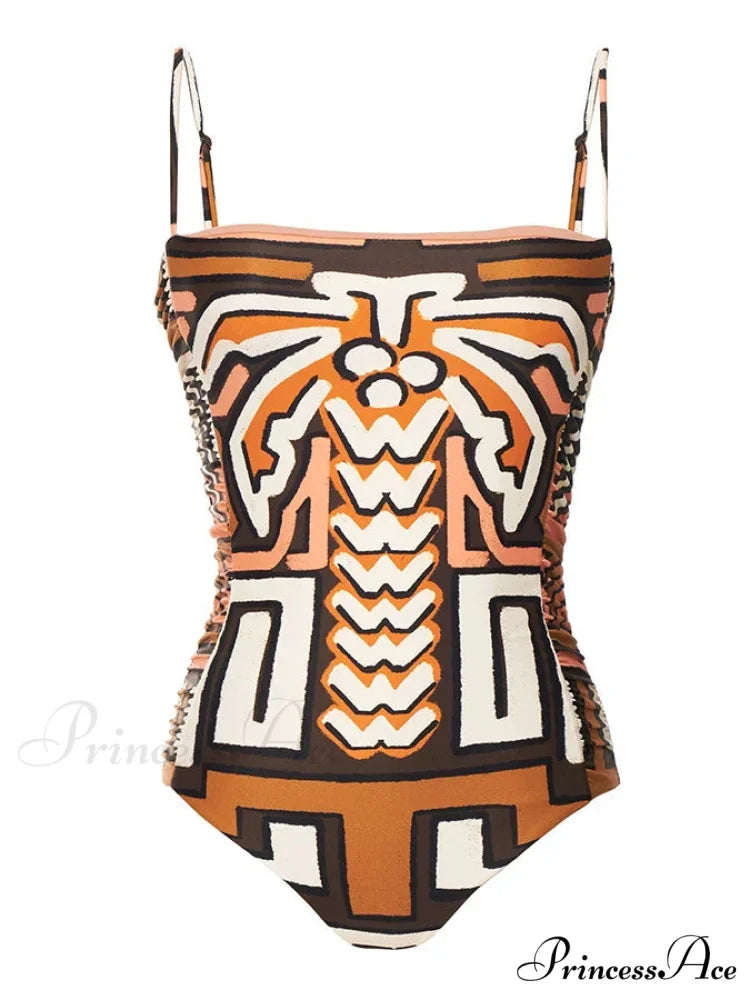 Frilled Deep V Swimsuit Backless One Piece onepiece-250223
