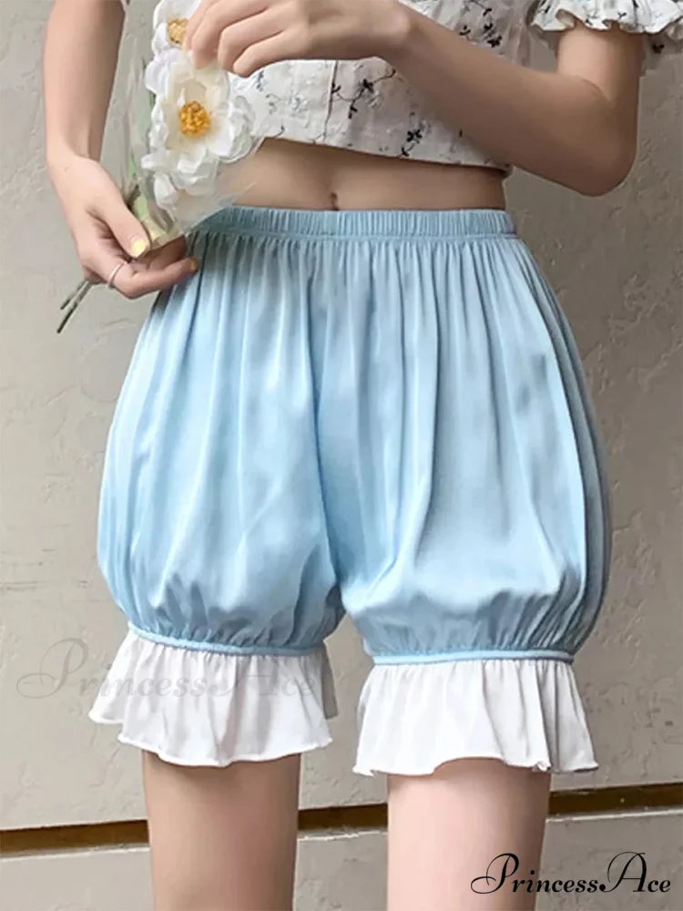Frilled Silk Lolita Bloomer Short short-250223