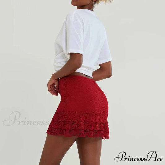 Frilly Ruffles Elevated Waist Skirt skirts-250223