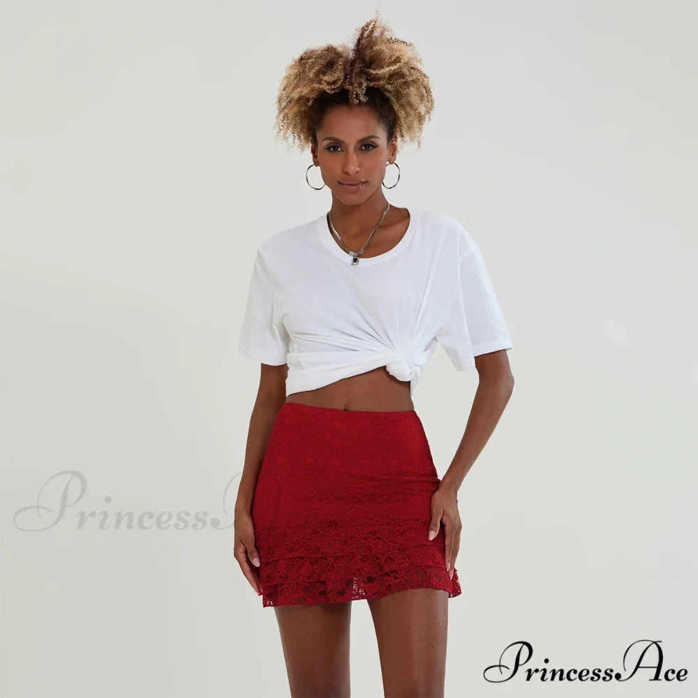 Frilly Ruffles Elevated Waist Skirt skirts-250223