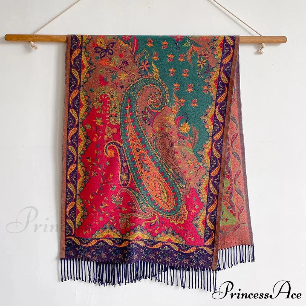 Fringe Cover Cashmere Pashmina Wrap Color11 scarf-241228