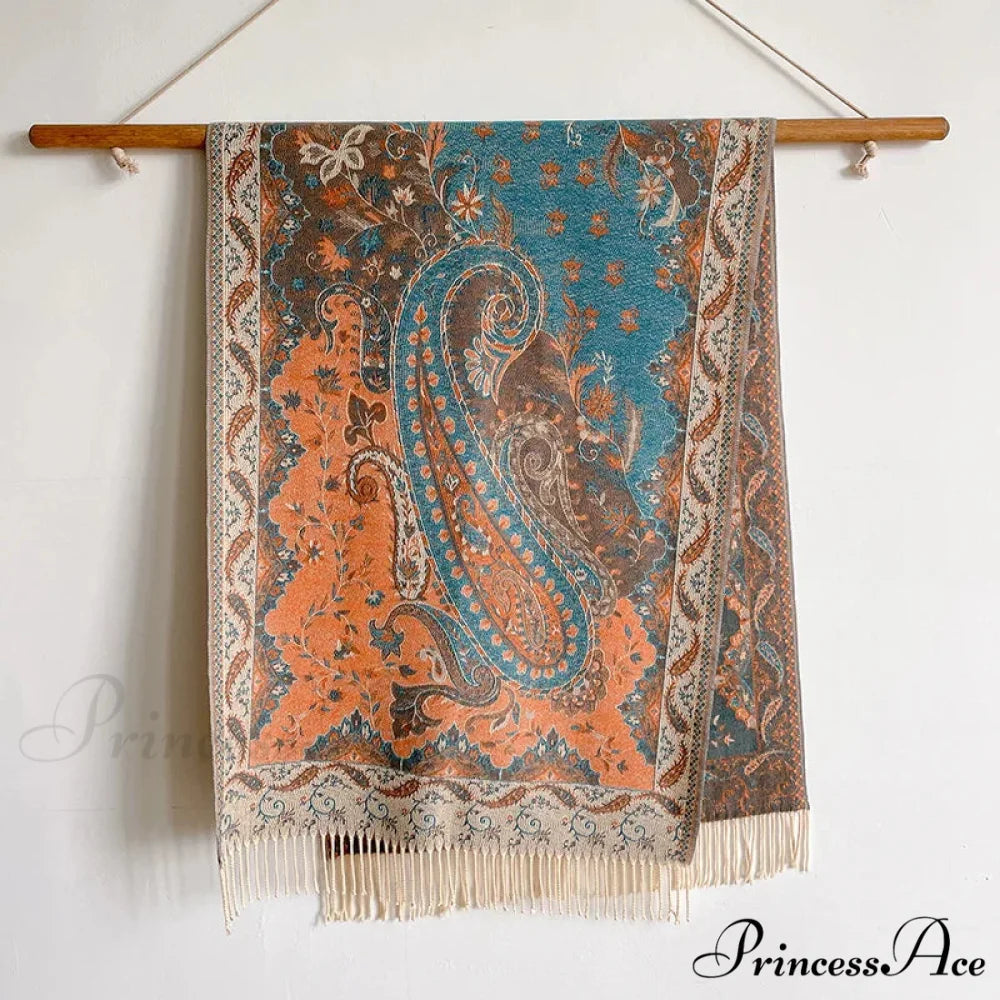 Fringe Cover Cashmere Pashmina Wrap Color14 scarf-241228