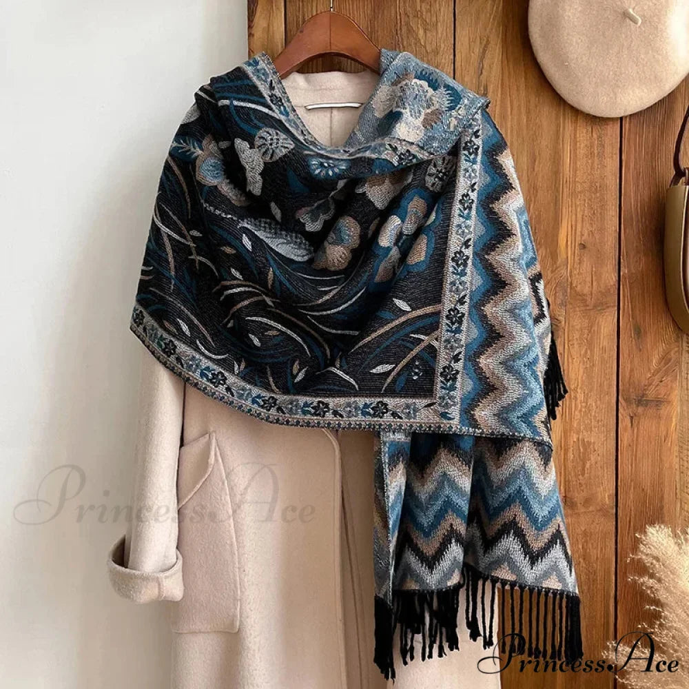 Fringe Cover Cashmere Pashmina Wrap Color15 scarf-241228