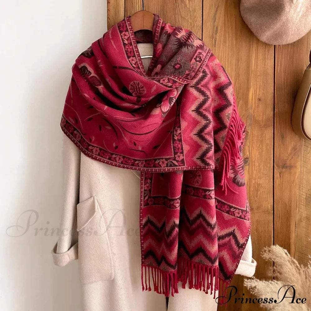 Fringe Cover Cashmere Pashmina Wrap Color17 scarf-241228