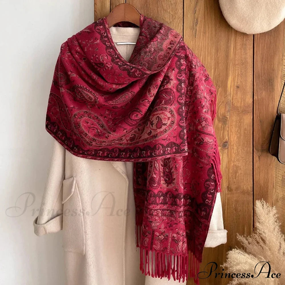 Fringe Cover Cashmere Pashmina Wrap Color18 scarf-241228