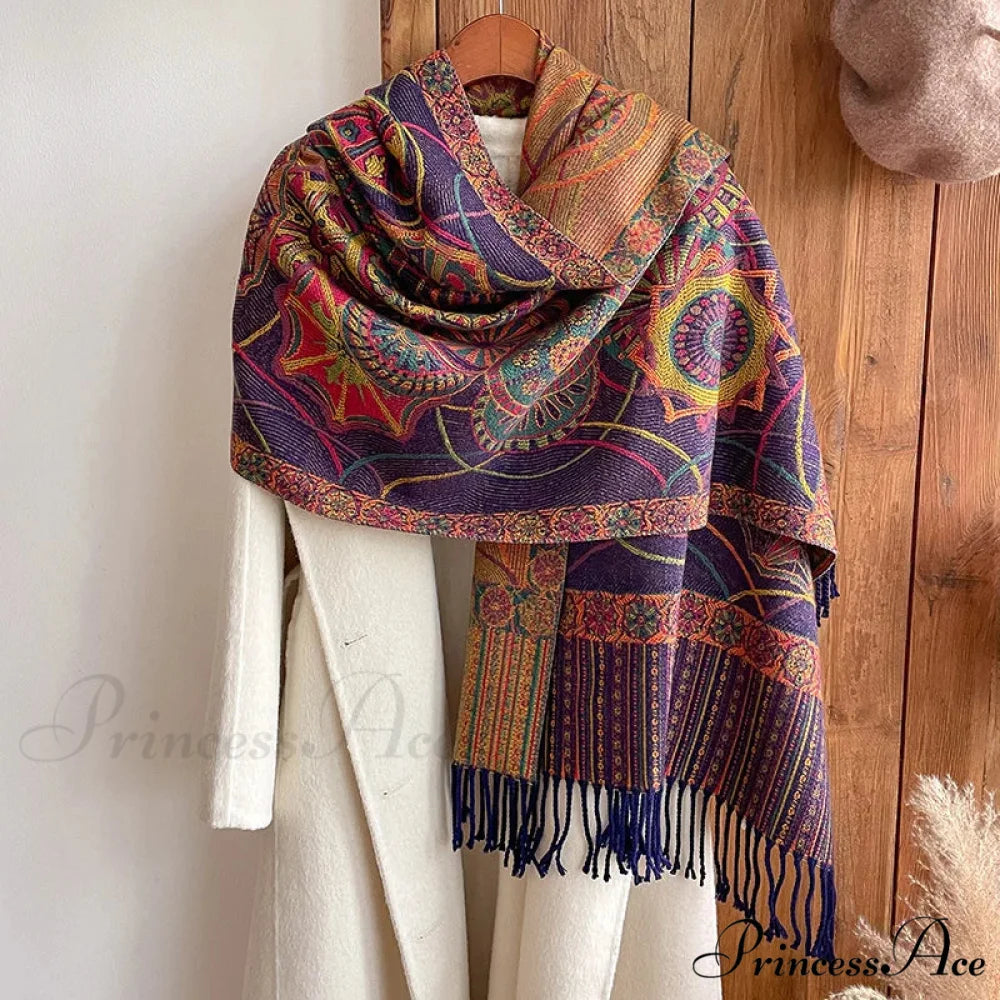 Fringe Cover Cashmere Pashmina Wrap Color23 scarf-241228