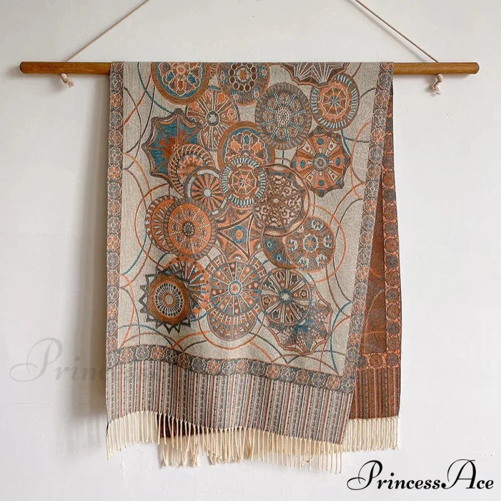 Fringe Cover Cashmere Pashmina Wrap Color25 scarf-241228