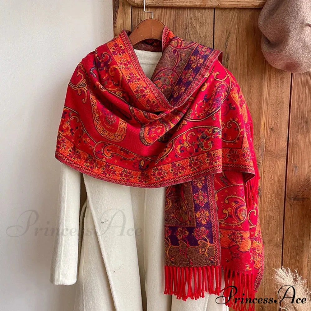 Fringe Cover Cashmere Pashmina Wrap Color7 scarf-241228