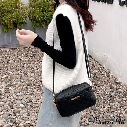 Fringe Stitching Camera Crossbody Bag crossbody-250126