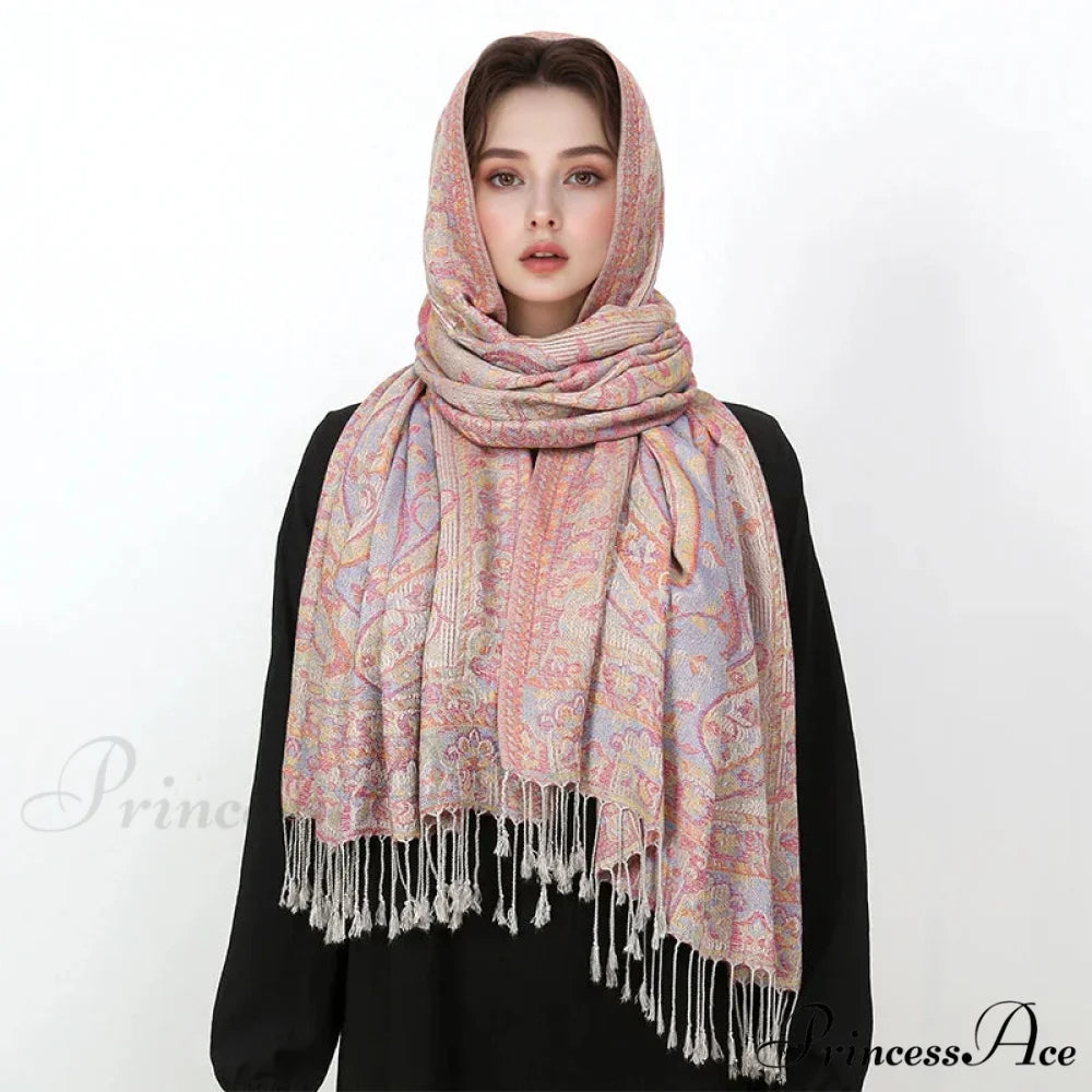 Fringe Winter Style Cashmere Scarf scarf-241228