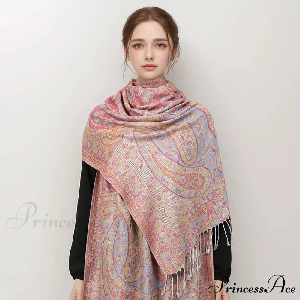 Fringe Winter Style Cashmere Scarf scarf-241228
