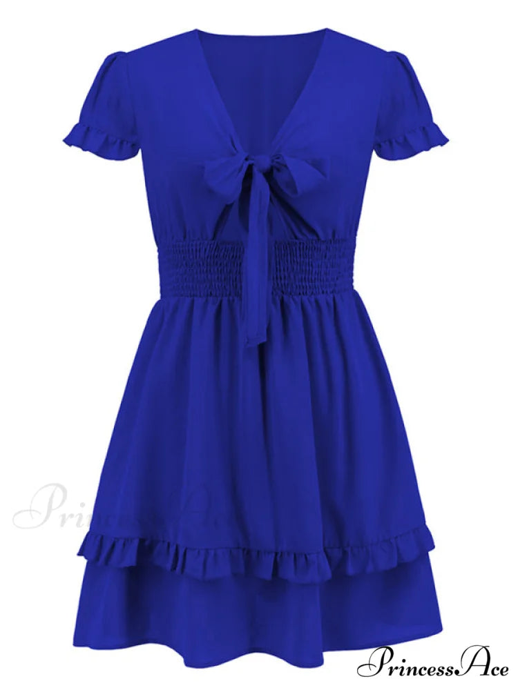 Front Color Mini Crepe Tie for Solid Gown Women