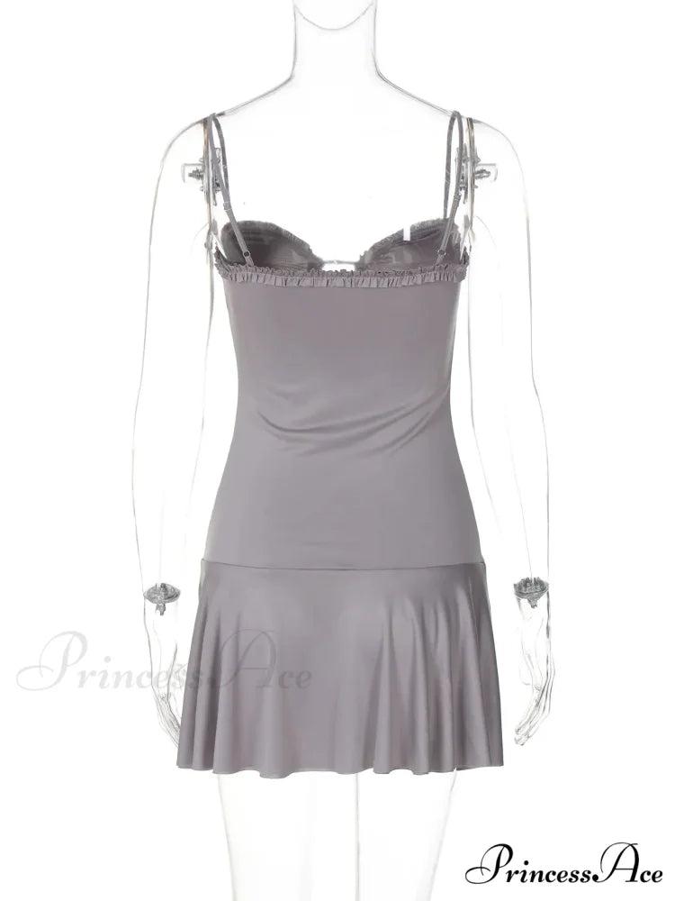 Front Cut Out Charming Cami Mini Dress