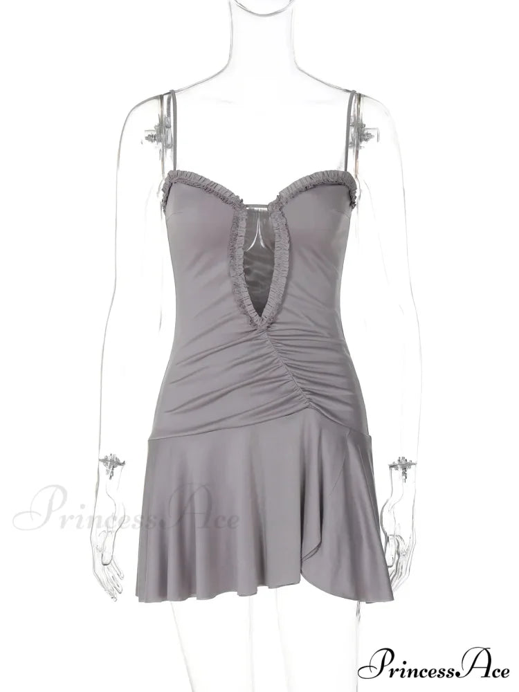 Front Cut Out Charming Cami Mini Dress