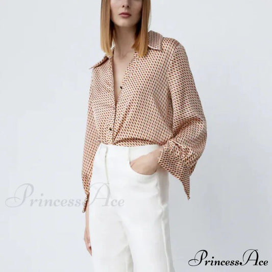 Fshion Woman Plaid Long Sleeve Blouse picture / XS