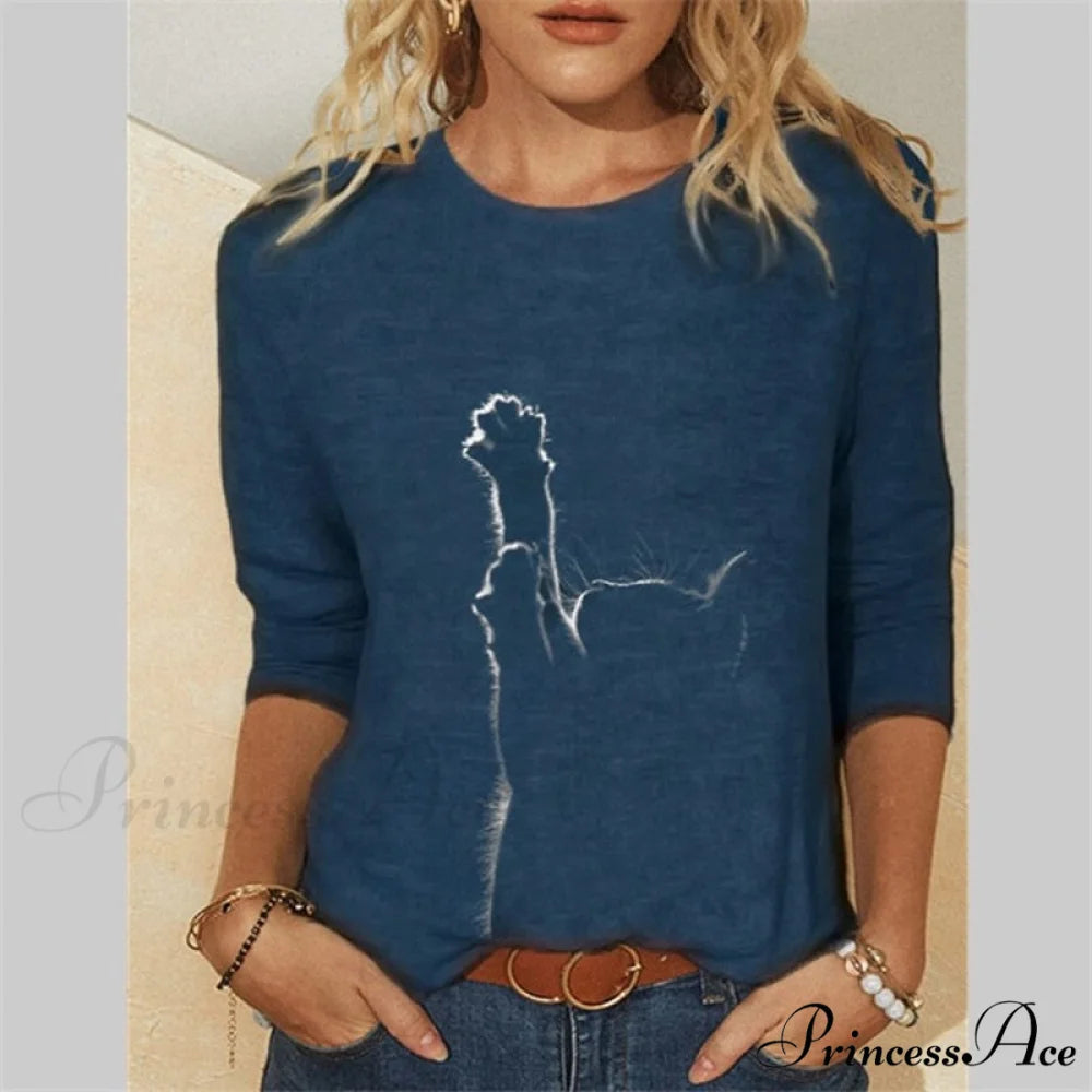 Funny Cat 3D Print Long Sleeve T-Shirts