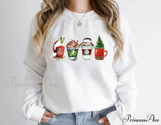 Funny Griswold Family Vacation Cute Coffee Christmas Hoodie WHITE / S Christmas Hoodies-L