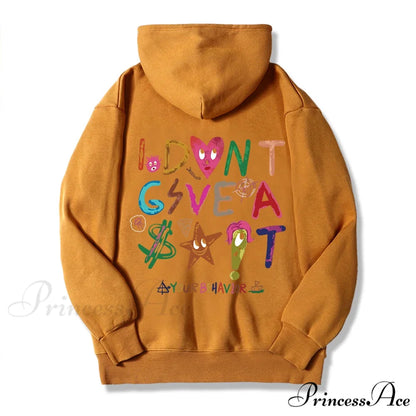 Funny Oversized Fleece Cozy Casual Hoodie Khaki / S