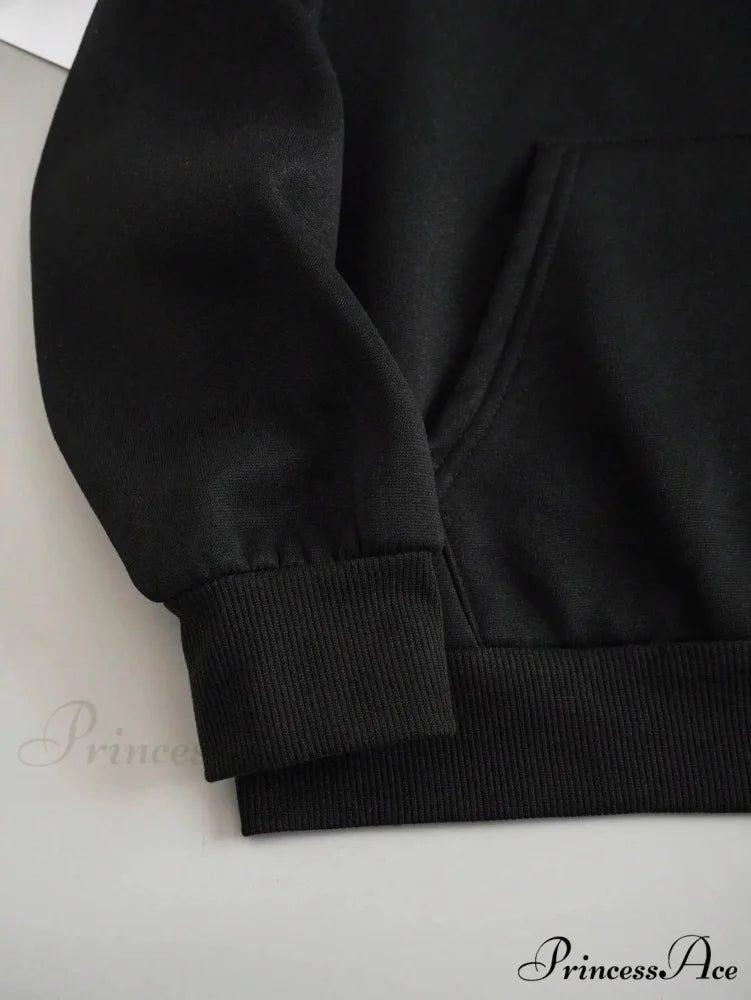 Funny Oversized Fleece Cozy Casual Hoodie Sweatshirts & Hoodies-L