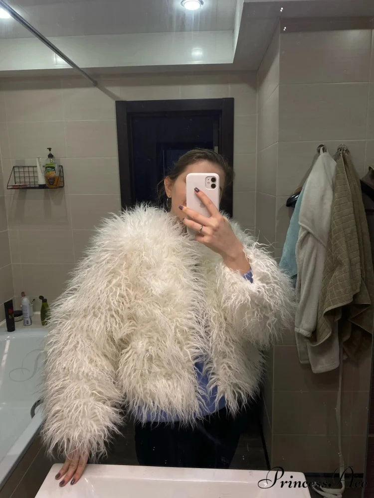 Fur Elegant Fringe Coat